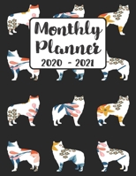 Monthly Planner 2020-2021: Floral Alaska Malamute Dog | Two Year Calendar Organizer Agenda with Notes, Address, Password, & Dot Grid Pages (8.5 x 11 Monthly Planner January 2020 - December 2021 Dogs) 1692268562 Book Cover