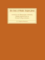 Manuscripts Containing Middle English Prose in Oxford College Libraries 1843841525 Book Cover