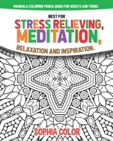 mandala coloring pencil book for adults and teens best for stress relieving, meditation, relaxation, and inspiration.: flower creative pattern gift B08QBRGN4Z Book Cover