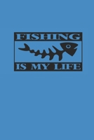 FISHING IS MY LIFE: Angeln Notizbuch Fischen Notebook Fisching Planer Journal kariert squared 6x9 1690943602 Book Cover