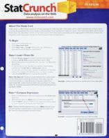 StatCrunch Introductory Statistics Study Cards 013394204X Book Cover