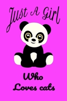 Just A Girl Who Loves panda notebook journal for girls - pink: Cute panda Wide Ruled Paper Notebook Journal | Nifty Baby orange panda Wide Blank Lined ... for Home School College for Writing Notes 1679139533 Book Cover