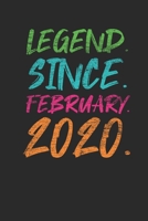 Legend Since February 2020: Happy Birthday Gift Idea for Boys And Girls - Graph Paper Notebook / Journal (6" X 9" - 5 Squares per inch - 120 Pages) B083XT12BP Book Cover