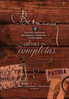 Ramon Emeterio Betances: Obras completas (Vol. XI): Escritos politicos: periodismo militante - II (1878-1898) 172717481X Book Cover