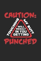 Touching my butt punched: 6x9 Disco. dotgrid dot grid paper notebook notes 1686718780 Book Cover