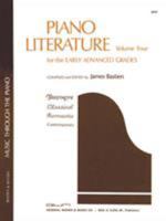 Piano Literature for the Early Advanced Grades: Volume 4 0849760542 Book Cover