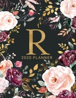 R: 2020 Planner with Letter R Monogram | One Year Monthly, Weekly, and Daily Calendar for Planning, Goal Setting, and Reflection | Dark Watercolor Floral Design 1672862965 Book Cover