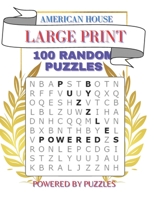 American House: Large Print 100 Random Puzzles B08WV3Y5JZ Book Cover