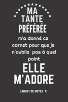 Ma Tante pr�f�r�e M'adore: Id�e de Cadeau d'anniversaire ou No�l Pour Sa Ni�ce Ou Son Neveu- Une Occasion Sp�ciale, Pour Transmettre Un Message Positif � Sa Ni�ce Pr�f�r�e120 Pages Lign�es - Papier de 1677144521 Book Cover