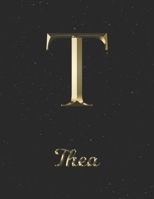 Thea: 1 Year Daily Planner (12 Months) Yellow Gold Effect Letter T Initial First Name 2020 - 2021 365 Pages for Planning January 20 - December 20 Appointment Calendar Schedule Plan Each Day, Set Goals 1698893892 Book Cover