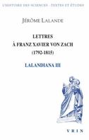 Lettres a Franz Xavier Von Zach (1792-1815) 2711626660 Book Cover