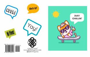 Shiba Inu Chillin' on a Skateboard Drinking Boba, Wide Ruled. 8.5 X 11: 100 Pages. Green Background 1957585013 Book Cover