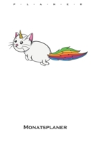 Einhornkatze Monatsplaner: Monatsübersicht (Termine, Ziele, Notizen, Wochenplan) für Katzen- und Tierfreunde (German Edition) 1659522153 Book Cover