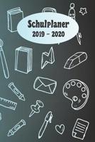 Schulplaner 2019 - 2020: Schulsachen Utensilien Blau das hausaufgabenheft 2019 - 2020 f�r das neue schuljahr; mit kalender, stundenplan f�r jedes semester, wochenplaner, kontaktliste und geburtstags t 1079793429 Book Cover
