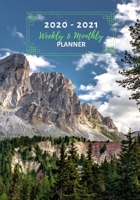 Weekly And Monthly Planner: Organize Your Daily Activities At Home School And Office - Evergreen Landscape Mountain 1690815418 Book Cover