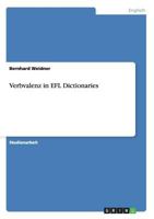 Verbvalenz in EFL Dictionaries 3656706670 Book Cover