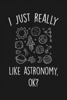 I Just Really Like Astronomy Ok: Blank Lined Notebook To Write In For Notes, To Do Lists, Notepad, Journal, Funny Gifts For Astronomy Lover 1677314710 Book Cover