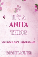 Anita: Personalised Name Planner 2020 Gift For Women & Girls 100 Pages (Pink Floral Design) 2020 Weekly Planner Monthly Planner 1694393003 Book Cover