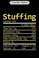 Composition Notebook: Stuffing Nutrition Facts Thanksgiving Costume Christmas Journal/Notebook Blank Lined Ruled 6x9 100 Pages 1708608583 Book Cover