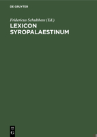 Lexicon Syropalaestinum (Latin Edition) 3112394534 Book Cover