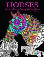 HORSES Geometric pattens coloring book for adults 1074021924 Book Cover