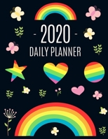 Rainbow Planner 2020: Make 2020 a Colorful, Productive Year! Pretty Daily Planner: January - December 2020 Monthly Agenda Scheduler For School, College, Office, Work, Weekly Family Use Weather: Sun, R 1710162422 Book Cover