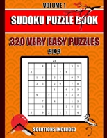 Sudoku Puzzle Book: 320 Very Easy Puzzles, 9x9, Solutions Included, Volume 1, (8.5 x 11 IN) 1661980023 Book Cover