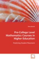 Pre-College Level Mathematics Courses in Higher Education 363909820X Book Cover