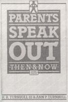 Parents Speak Out: Then and Now 0675204046 Book Cover