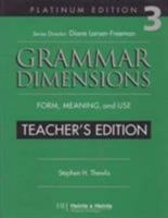Grammar Dimensions 3: Teacher's Edition 0838402852 Book Cover