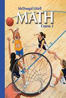 McDougal Littell Middle School Math: Course 2 0618508155 Book Cover