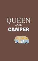 Queen of the Camper: Queen of the Camper Notebook - Happy Woman Camping Doodle Diary Book For Hiking Girl Glamper Who Loves Glamping or Tent Tribal Hiker Mom and Summer Road Trip Lover! Glamp Retro RV 1097160556 Book Cover