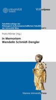 In Memoriam Wendelin Schmidt-Dengler 3899715470 Book Cover