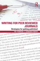 Writing for Peer Reviewed Journals: Strategies for Getting Published 0415809312 Book Cover