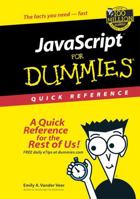 JavaScript for Dummies Quick Reference 0764501127 Book Cover