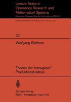 Theorie Der Homogenen Produktionsfunktion 3540049460 Book Cover