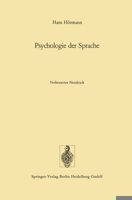 Psychologie der Sprache 3662231352 Book Cover