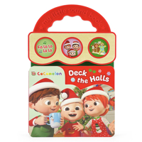 CoComelon Deck the Halls 3-Button Christmas Sound Board Book for Babies and Toddlers, Ages 1-4 1646386213 Book Cover
