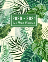 2020-2021 Two Year Planner: 2020-2021 see it bigger planner Green Leaves Cover 24 Months Agenda Planner with Holiday from Jan 2020 - Dec 2021 Large size 8.5 x 11 2020-2024 planner, organizer and inter 1698882564 Book Cover