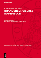 Die Ortsnamen Des Barnim 3112705661 Book Cover