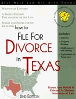 How to File for Divorce in Texas: With Forms (Legal Survival Guides) 1570713308 Book Cover