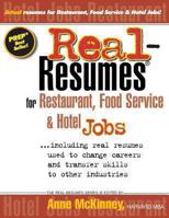 Real-Resumes for Restaurant, Food Service & Hotel Jobs 1475093861 Book Cover