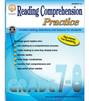 Reading Comprehension Practice, Grades 7 - 8 162223636X Book Cover