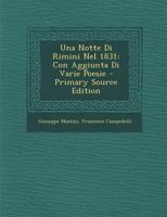Una Notte Di Rimini Nel 1831: Con Aggiunta Di Varie Poesie 1294096419 Book Cover