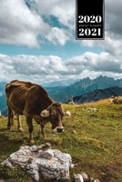 Cow Cattle Farming Farmer Week Planner Weekly Organizer Calendar 2020 / 2021 - Wide Mountains: Cute Wildlife Animal Pet Bullet Journal Notebook Diary in 6” x 9” Inch Pocket Size 1675222444 Book Cover
