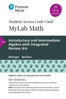 Mylab Math with Pearson Etext -- 18 Week Standalone Access Card -- For Introductory and Intermediate Algebra with Integrated Review 0135901715 Book Cover