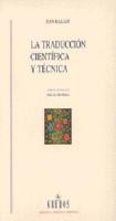 La Traduccion Cientifica y Tecnica 8424918495 Book Cover