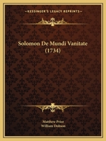 Solomon De Mundi Vanitate (1734) 1120027756 Book Cover
