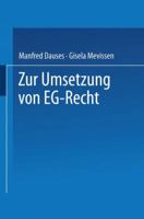 Zur Umsetzung Von Eg-Recht 3824441543 Book Cover