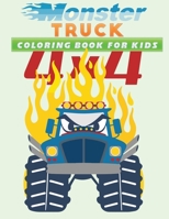 monster truck coloring book for kids: A Fun Coloring Book with Big Monster Trucks Designs B08RQNPRLV Book Cover